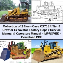 Case CX75SR Tier 3 Crawler Excavator Operators Operator's Manual PDF