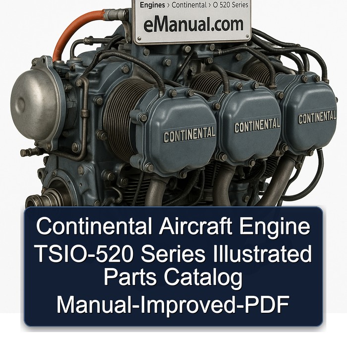 Continental O 520 Series Aircraft Engine TSIO-520 Illustrated -improved Parts Catalog PDF