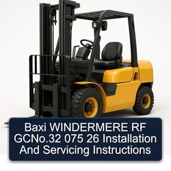 Baxi Windermere RF Gcno.32 075 26 Installation Servicing Service Repair Workshop Manual PDF