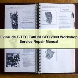 2009 Evinrude E-TEC E40DSLSEC Service Repair Workshop Manual PDF