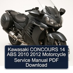 2010-2012 Kawasaki Concours Models 14 ABS Motorcycle Service Repair Workshop Manual PDF