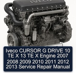 2007-2013 Iveco Cursor G Drive 10 TE X 13 Engine Service Repair Workshop Manual PDF