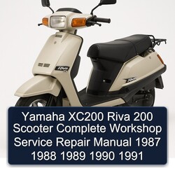 1987-1991 Baotian Yamaha XC200 Riva 200 Scooter Service Repair Workshop Manual PDF