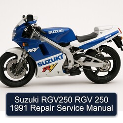 1991 Suzuki RGV250 RGV 250 Service Repair Workshop Manual PDF