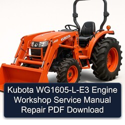 Kubota Wg1605-l-e3 Engine Service Repair Workshop Manual PDF