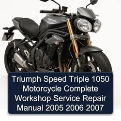 2005-2007 Triumph Speed Triple 1050 Motorcycle Service Repair Workshop Manual PDF