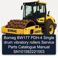 Bomag BW177 PDH-4 Single Drum Vibratory Rollers SN101582221003 Parts Catalog PDF