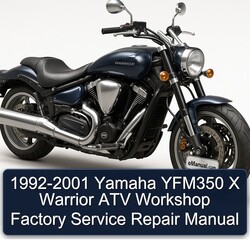 1992-2001 Yamaha Warrior YFM350 X ATV Service Repair Workshop Manual PDF