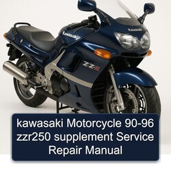 1990-1996 Kawasaki Motorcycle ZZR250 Supplement Service Repair Workshop Manual PDF