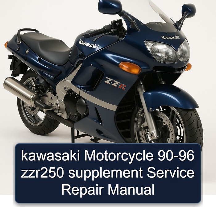 1990-1996 Kawasaki Motorcycle ZZR250 Supplement Service Repair Workshop Manual PDF