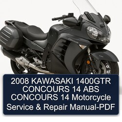 2008 Kawasaki Concours Models 1400GTR 14 ABS Motorcycle Service Repair Workshop Manual PDF