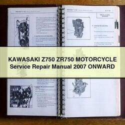 2007 Kawasaki Z750 ZR750 Motorcycle Onward Service Repair Workshop Manual PDF