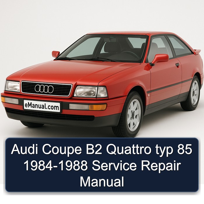 1984-1988 Audi Coupe B2 Quattro Typ 85 Service Repair Workshop Manual PDF