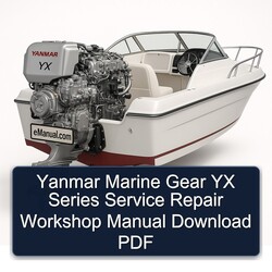 Yanmar Marine Gear YX Series Service Repair Workshop Manual PDF