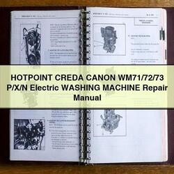 Dryers Hotpoint Creda Canon Wm71/72/73 P/x/n Electric Washing Machine Service Repair Workshop Manual PDF