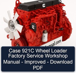 Case 921C Wheel Loader Factory Service Workshop Manual - Improved - Download PDF