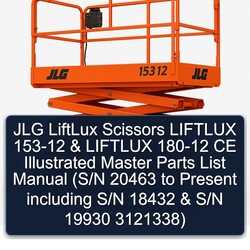 JLG Liftlux Scissors 153-12 180-12 CE Illustrated Master (s/n 20463 Present Including S/n 18432 19930 3121338) Parts Catalog PDF