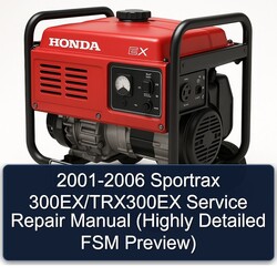 2001-2006 Sportrax 300ex/trx300ex (highly FSM Preview) Service Repair Workshop Manual PDF