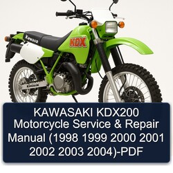 1998-2004 Kawasaki KDX Models KDX200 Motorcycle Service Repair Workshop Manual PDF