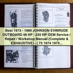 1973-1989 Johnson Evinrude Outboard 48 HP-235 Hp Service Repair Workshop Manual PDF