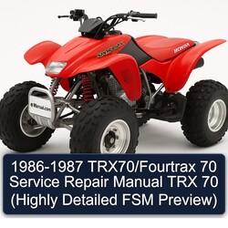 1986-1987 Trx70/fourtrax 70 Trx (highly Fsm Preview) Service Repair Workshop Manual PDF