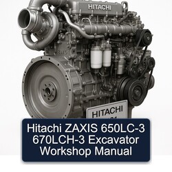 Hitachi Zaxis 650LC-3 670lch-3 Excavator Service Repair Workshop Manual PDF