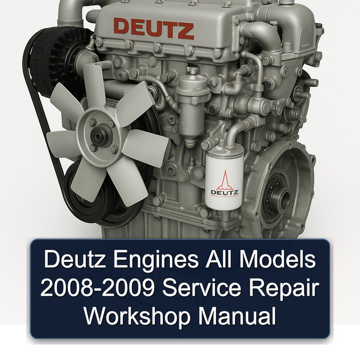 2008-2009 Deutz 2008 2009 Engines All Models Service Repair Workshop Manual PDF
