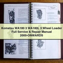 2000 Komatsu WA180 3 WA180L Wheel Loader -onwards Service Repair Workshop Manual PDF