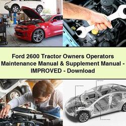 Ford 2600 Tractor Owners Operators Supplement -improved Service Repair Workshop Manual PDF
