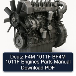 Deutz Series Manuals F4M 1011F BF4M Engines Parts Catalog PDF