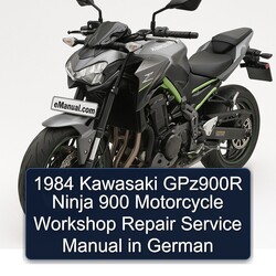 1984 Kawasaki Ninja GPZ900R 900 Motorcycle German Service Repair Workshop Manual PDF