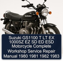 1980-1983 Piaggio LT Suzuki GS1100 T EX 1000SZ EZ SD ED ESD Motorcycle Service Repair Workshop Manual PDF