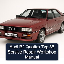 Audi Quattro B2 Typ 85 Service Repair Workshop Manual PDF