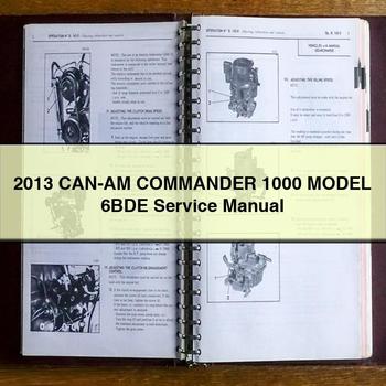2013 CAN-AM Commander 1000 Model 6BDE Service Repair Workshop Manual PDF