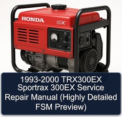 1993-2000 TRX300EX Sportrax 300EX (highly FSM Preview) Service Repair Workshop Manual PDF