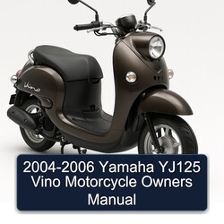 2004-2006 Yamaha Vino YJ125 Motorcycle Owners Owner's Manual PDF