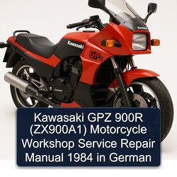 1984 Kawasaki GPZ Series 900R (ZX900A1) Motorcycle German ZX900A1 Service Repair Workshop Manual PDF