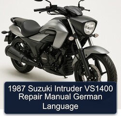 1987 Suzuki Intruder VS1400 German Language Service Repair Workshop Manual PDF