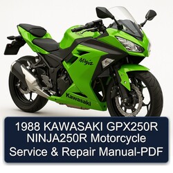 1988 Kawasaki GPX Models GPX250R Ninja250r Motorcycle Service Repair Workshop Manual PDF