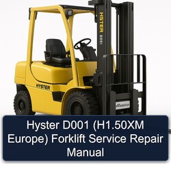 Hyster D001 (h1.50xm Europe) Forklift H1.50XM Europe Service Repair Workshop Manual PDF