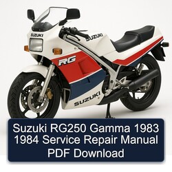1983-1984 Suzuki RG Series RG250 Gamma Service Repair Workshop Manual PDF