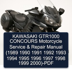 1989-2000 Kawasaki Concours Models GTR1000 Motorcycle Service Repair Workshop Manual PDF