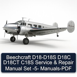 Beechcraft D18-D18S D18C D18CT C18S Set -5 Service Repair Workshop Manual PDF