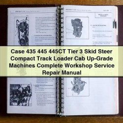 Case 435 445 445CT Tier 3 Skid Steer Compact Track Loader Cab UP-GRADE Machines Service Repair Workshop Manual PDF