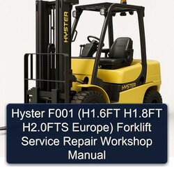 Hyster F001 (h1.6ft H1.8ft H2.0fts Europe) Forklift Service Repair Workshop Manual PDF