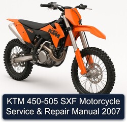 2007 KTM 450 505 SXF Motorcycle Service Repair Workshop Manual PDF