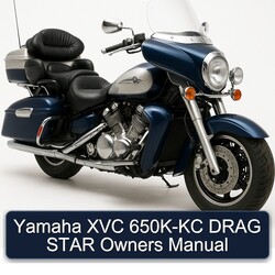 Yamaha BT1100 Bulldog XVC 650K-KC Drag Star Owners Owner's Manual PDF