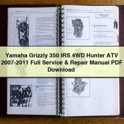 2007-2011 Yamaha Grizzly 350 IRS 4WD Hunter ATV Service Repair Workshop Manual PDF