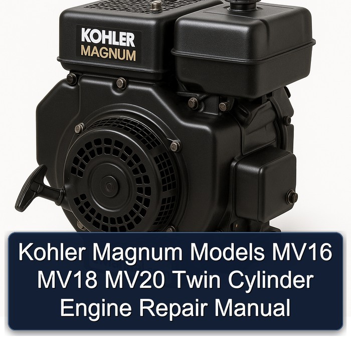 Kohler Magnum Models MV16 MV18 MV20 Twin Cylinder Engine Service Repair Workshop Manual PDF