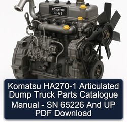 Komatsu 4 FA 1 HA270-1 Articulated Dump Truck - SN 65226 UP Parts Catalog PDF